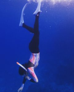 person scuba diving