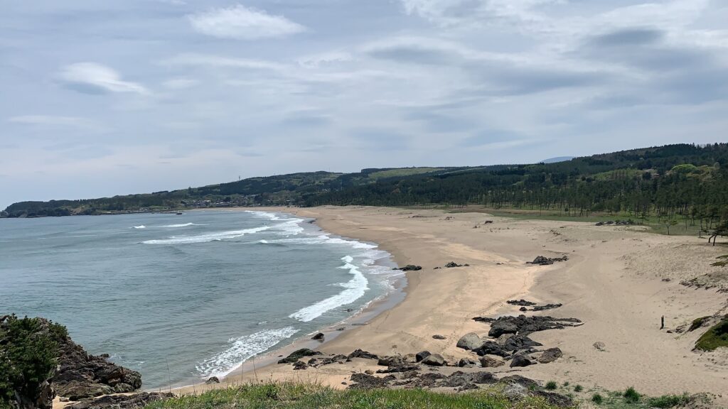 A view of a beachline known as Osuga-Kaigan.